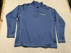 Nike Golf Therma-Fit Bobcat Pullover Mens 3XL Blue Long Sleeve 1/4 Zip Mock Neck
