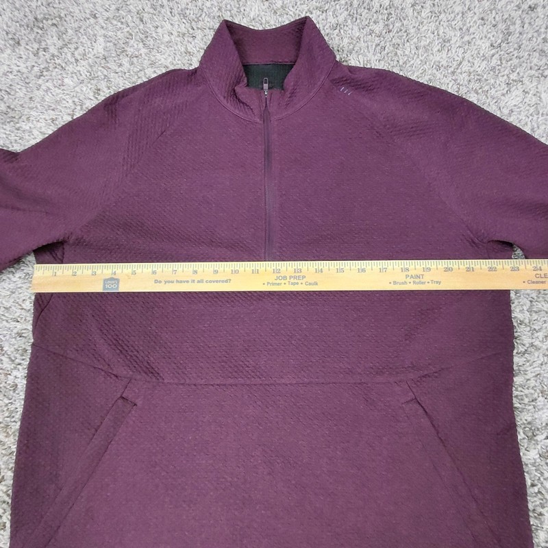 Lululemon At Ease 1/2 Half-Zip Pullover Mens Size Large Maroon Performance gallery