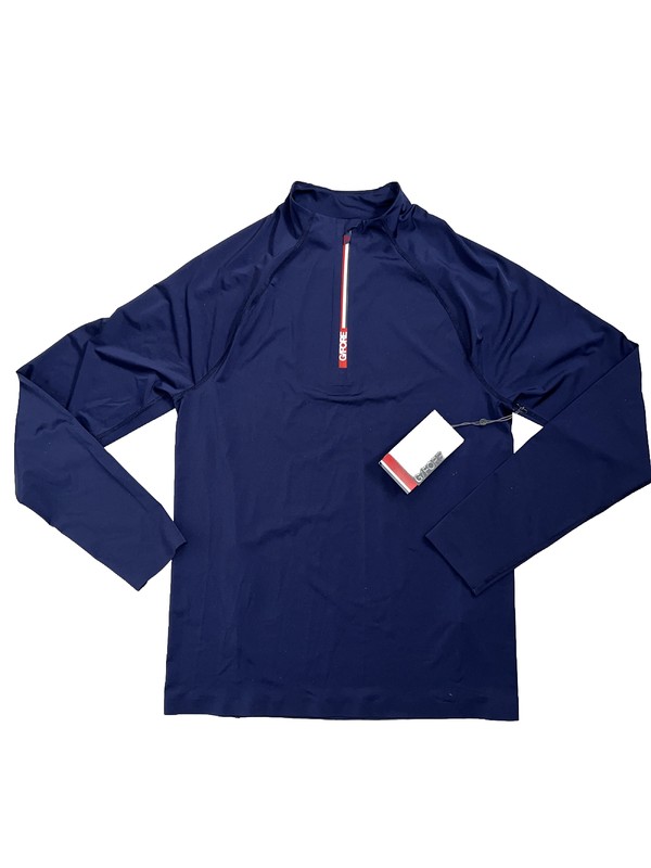 GFORE Men’s TECH NYLON OPS QUARTER ZIP TAILORED FIT BASE LAYER Small S Navy Blue gallery