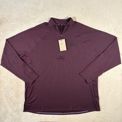 Nike Trail Running Top Men’s XXL Maroon Dri-FIT 1/2-Zip -FV9994-652