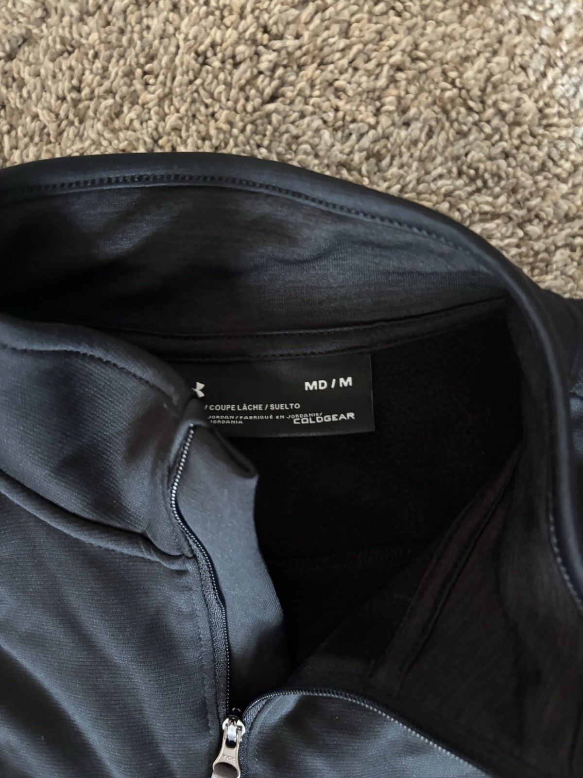 Under Armour Cold Gear Men’s Quarter Zip Pullover Size Medium Black gallery