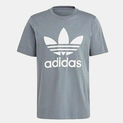 Adidas Men’s, Gray T-Shirt Trefoil Logo Graphic Athletic Short Sleeve Shirt