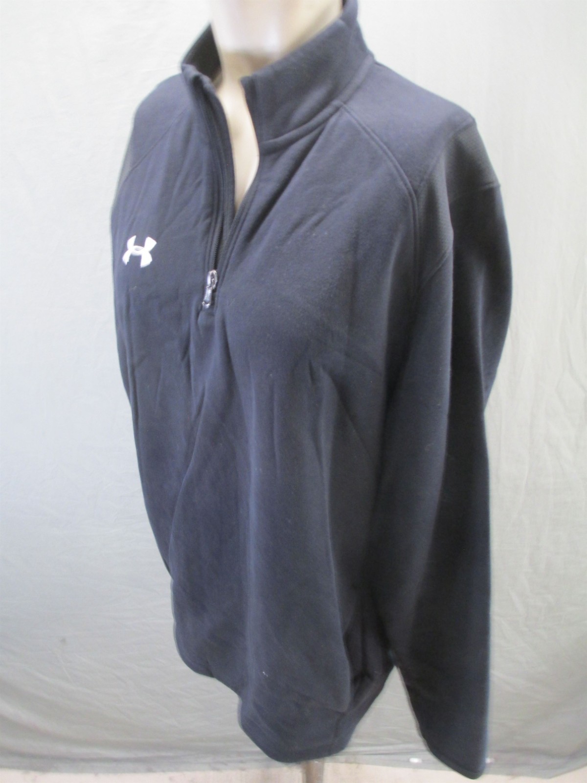 Under Armour Size M Mens Black 1/4 Zip Loose Coldgear Activewear Pull Over 541 gallery