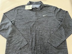 NIKE Running XXL Zip Neck Pullover Long Sleeve Poly Quick Dry Logo Mock Neck