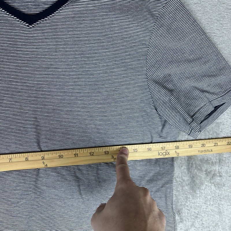 Lululemon Shirt Mens Small Short Sleeve Striped Slim Fit V-Neck Casual Everyday gallery