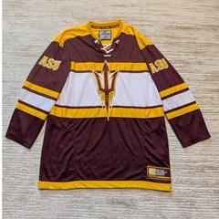 Colosseum ASU Sun Devils Hockey Jersey Mens Sz M Arizona State Lace Up NCAA