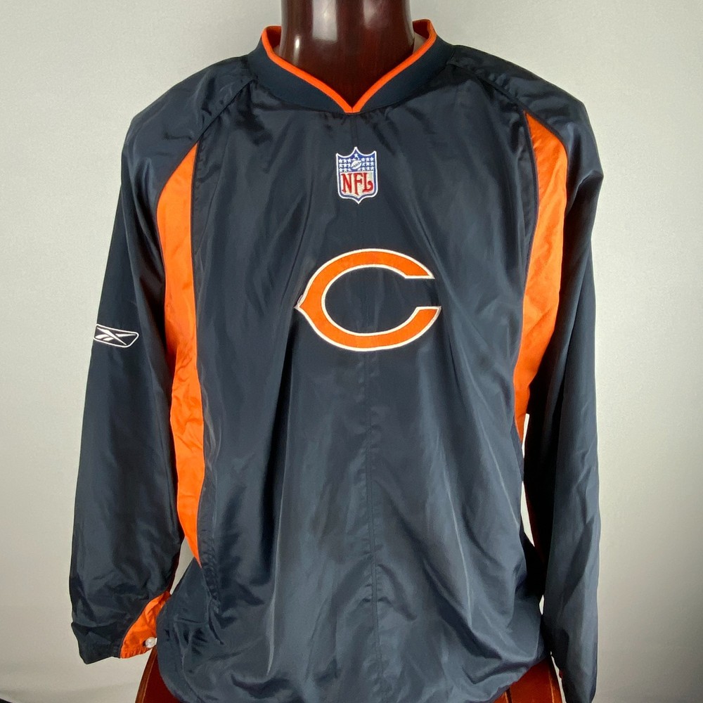 Reebok Chicago Bears Athletic Team Apparel On Field Pullover Jacket Pockets 2XL