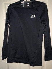 NWT Under Armour ColdGear Men’s Small Fitted Black Long Sleeve Crew Shirt