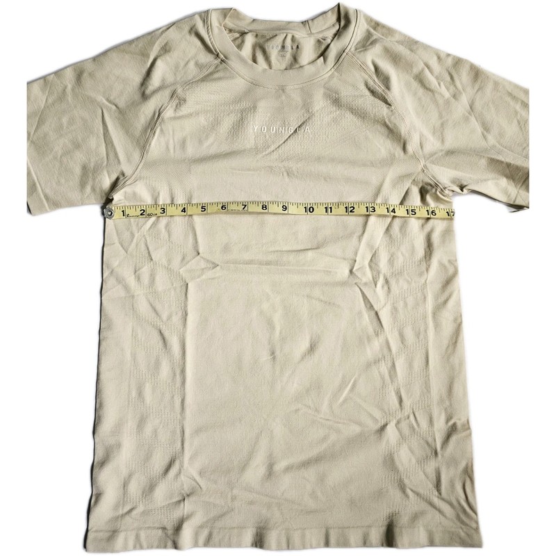 YoungLA SuperVillain Compression Tee Beige Men's SZ XL #475 Gym Training gallery