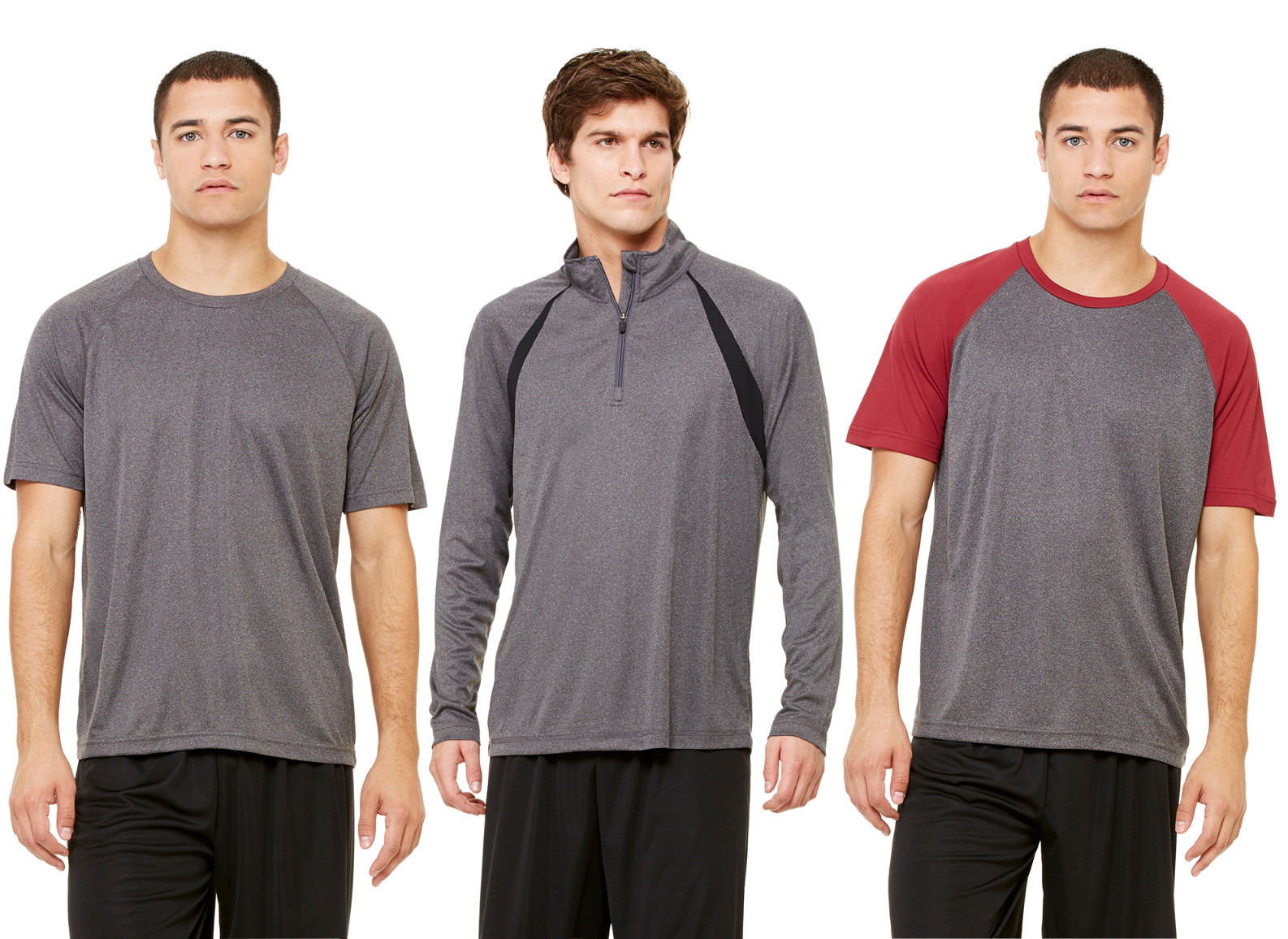 New Men's Alo Yoga 3 Pcs set Polyester Pullover & T-shirts Grey and Black S 3XL gallery