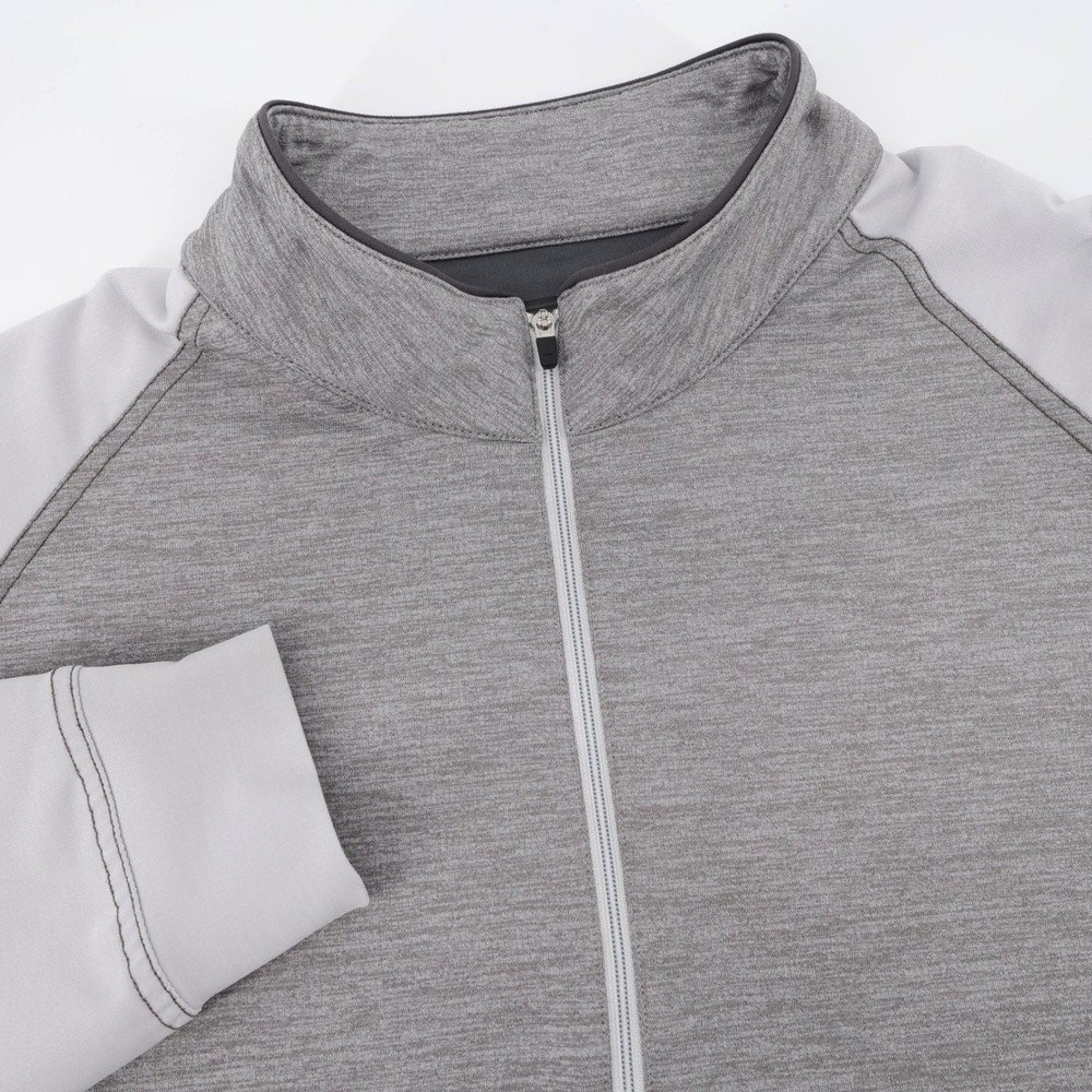 Straight Down 1/4 Zip Performance Pullover Gray Long Sleeve Mens Medium Shirt