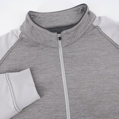 Straight Down 1/4 Zip Performance Pullover Gray Long Sleeve Mens Medium Shirt