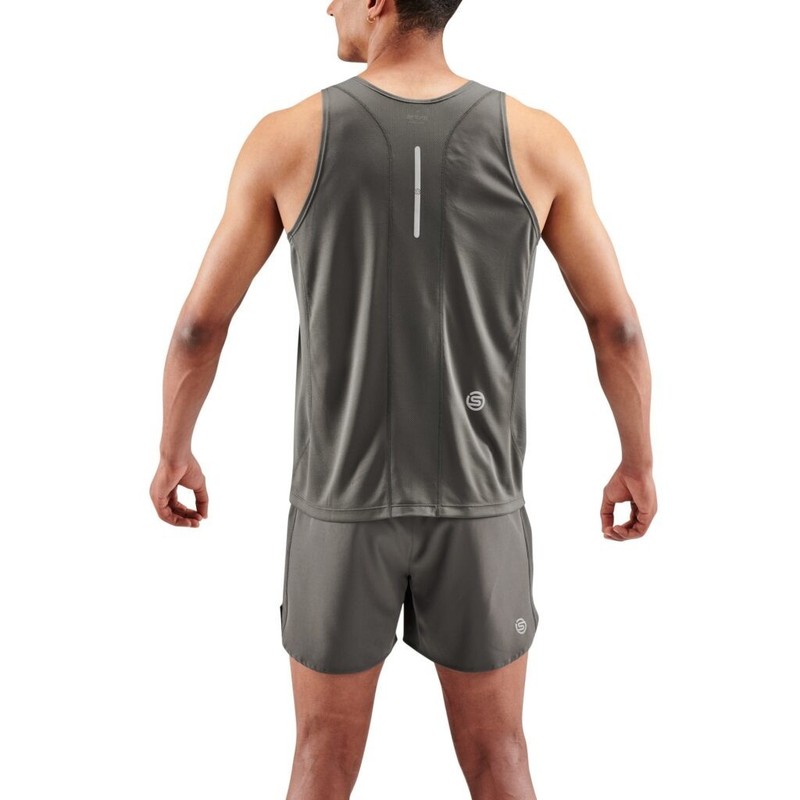 SKINS Series 3 Mens Grey Sleeveless Running Singlet Top Size Small BNWT C2658 gallery