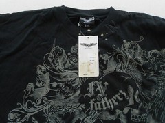 NEW MENS 4FATHERZ BLACK T SHIRT SIZE 6XL