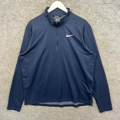 Nike Jacket Mens XL Blue Dri Fit Running Pacer Future 1/4 Zip Running Top Gym