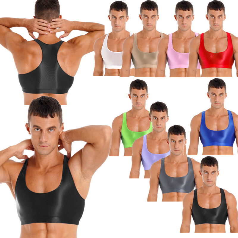 Mens Sleeveless Y Back Muscle Crop Tank Top Tee T-Shirts Fitness Gym Sportswear gallery