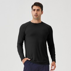 Men’s Ice Silk Sun Protection Long Sleeved T-Shirt Loose Fitting Breathable Top