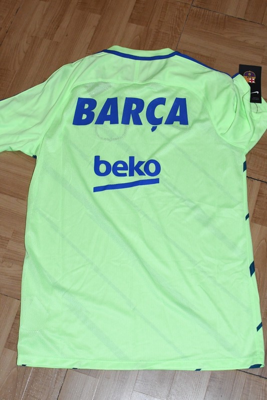 Nike Barcelona 2017 Squad Training Soccer Lightening Jersey Men's Medium NWT gallery