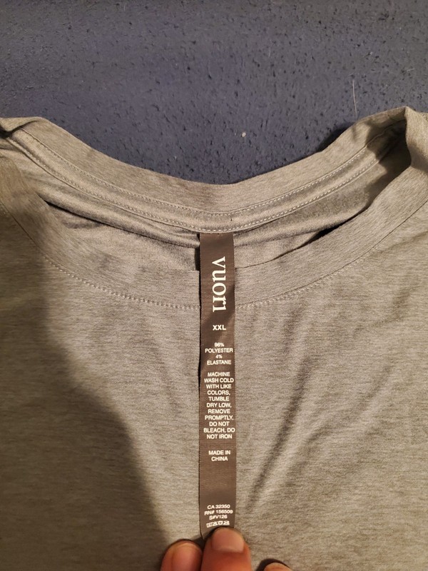 Vuori Mens Xxl Short Sleeve Gray Activewear T Shirt Poss Stain See Pics gallery