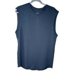 Lululemon Soft Jersey Vent Tech Sleeveless Shirt Large Navy Blue Mesh Athletic