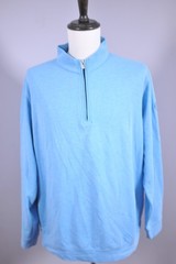 Peter Millar Crown Comfort Interlock 1/4 Zip CC of The Rockies Blue Men’s XXL