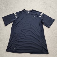 Nike Sparq T Shirt Mens 3XL Tall Blue Navy Short Sleeve Fit Dry Performance Gym