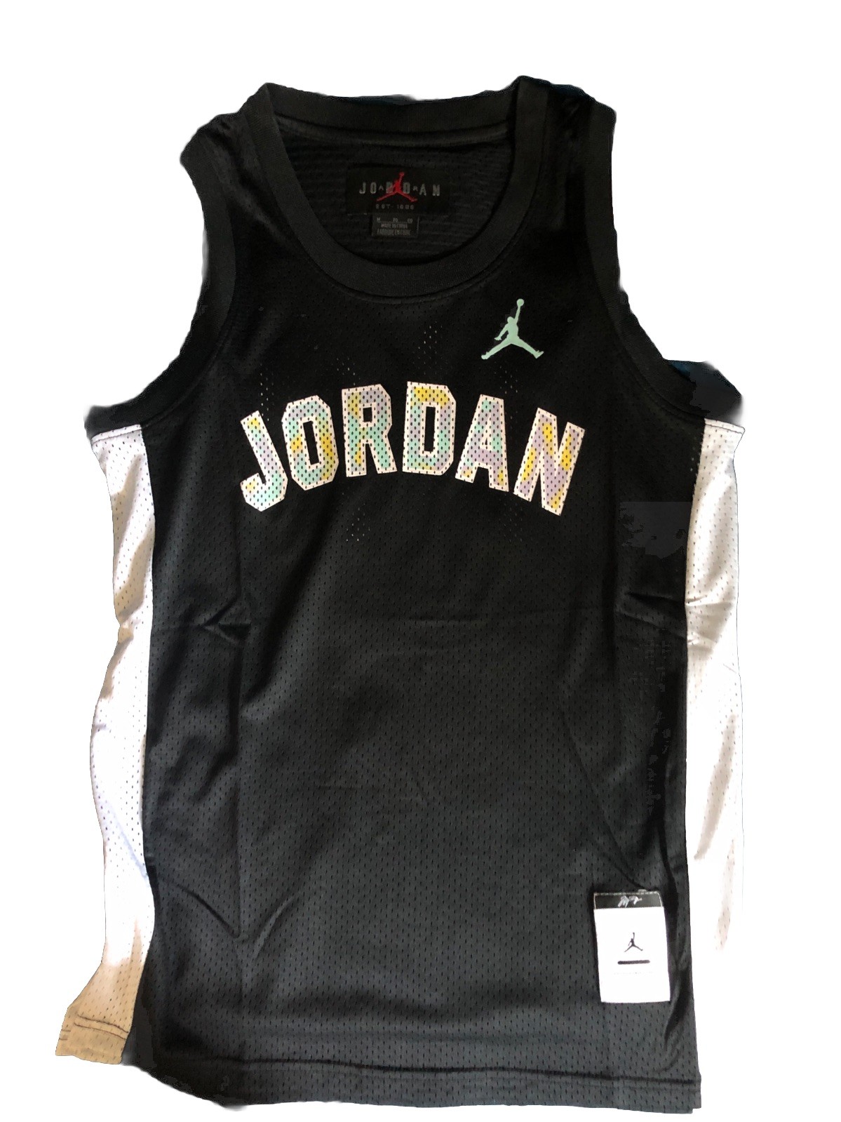Air Jordan Nike Black And White DNA Mesh Jersey Size M #23 gallery