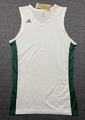 Adidas Next Prime Tank Top Basketball Jersey Mens Training White/Green Size M