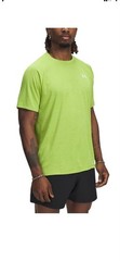NEW UNDER ARMOUR MENS TEXTURED PERFORMANCE TEE SHIRT GREEN VIBE XL