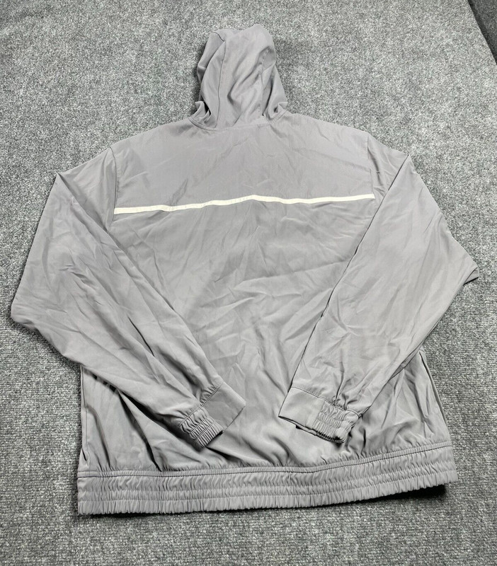 Under Armour Men's Gray Herringbone Windbreaker Loose Fit Hooded Jacket Size XL gallery