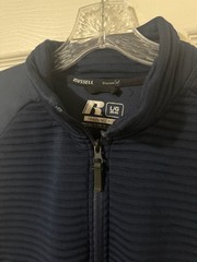 Russell Dri-Power 360 Training Fit Quarter Zip Pullover Navy Size L/G