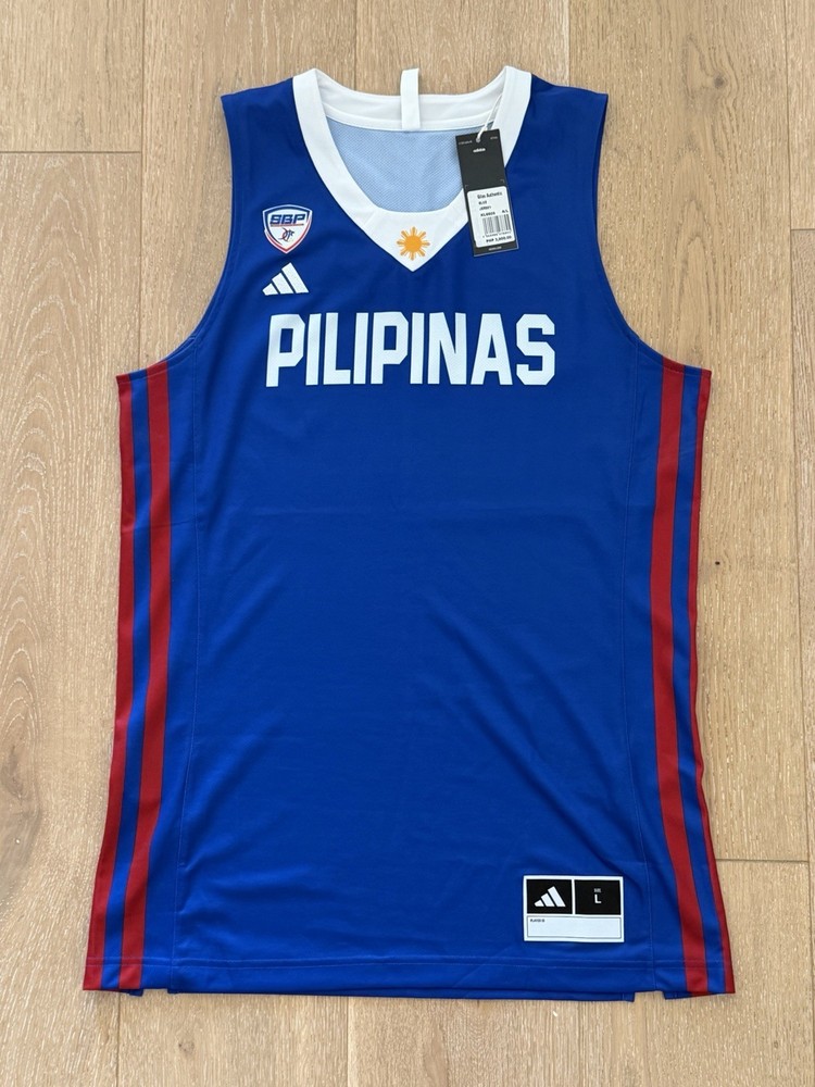 Adidas Pilipinas (Philippines) Gilas Basketball Jersey Men's Blue Size L
