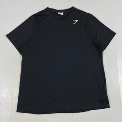 Gymshark Shirt Mens Large Black Short Sleeve Running Workout Gym Bodybuilding