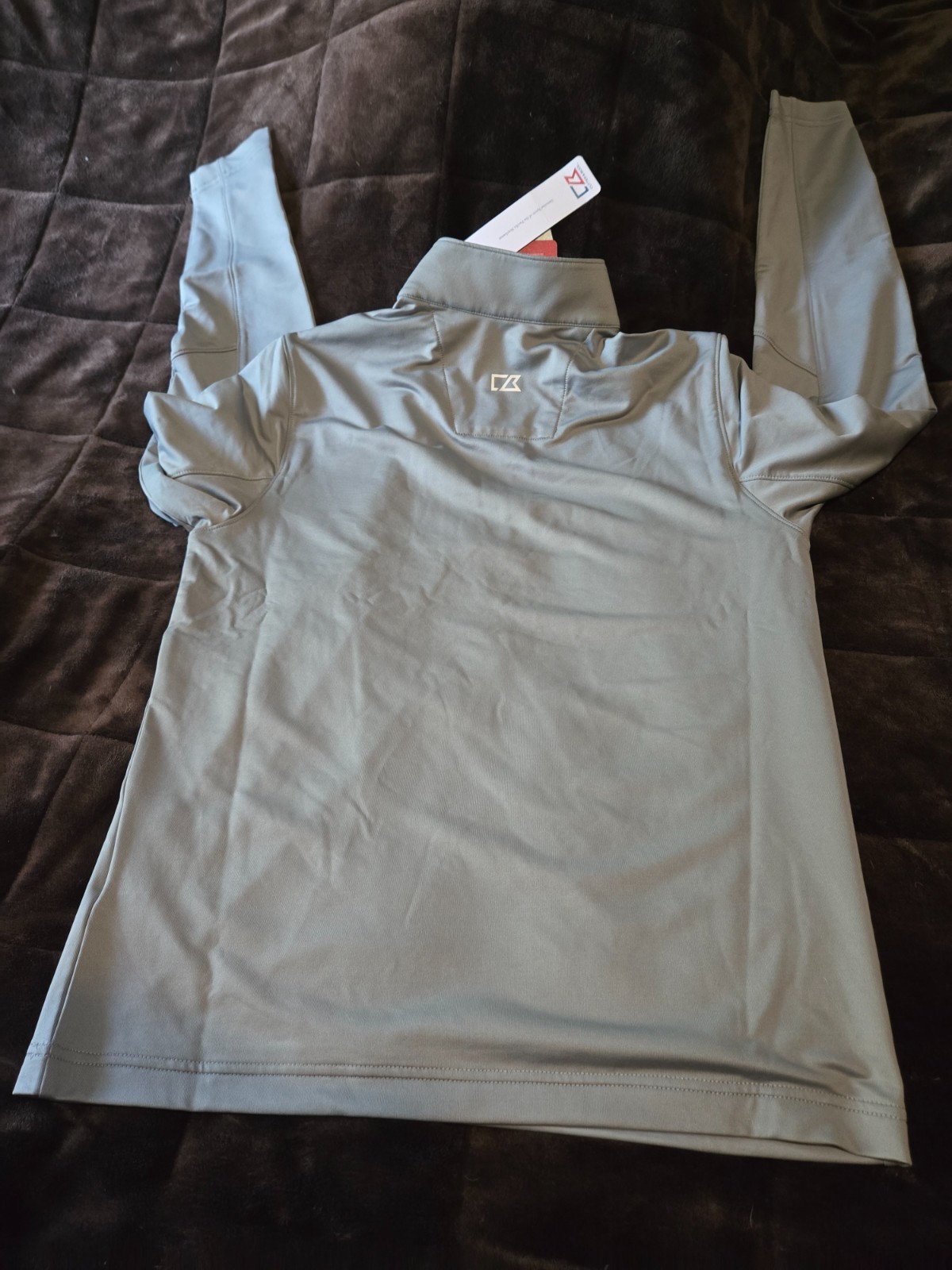 Cutter & Buck CB DryTec Cotton 1/4 Zip Men's Size Small Long Sleeve GRAY-NWT gallery