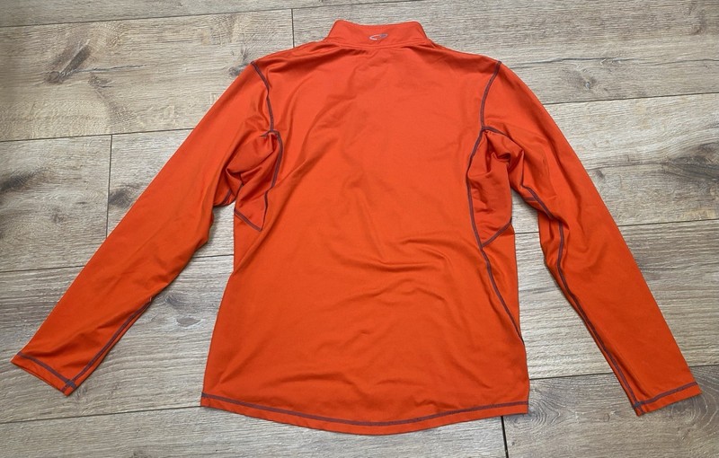 CHAMPION 1/4 Zip Pullover Shirt Duo Dri Men’s Medium Activewear Orange gallery