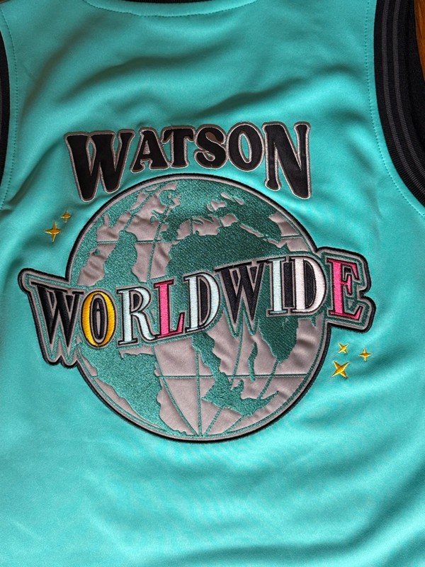 NWT Watson Worldwide Mind Control turquoise/black jersey , men's M gallery