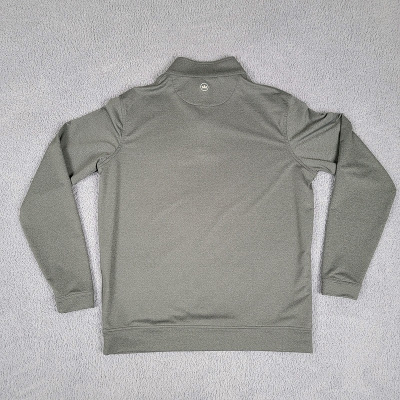 Peter Millar Pullover Mens Medium Gray Perth Melange 1/4 Zip Performance Stretch gallery