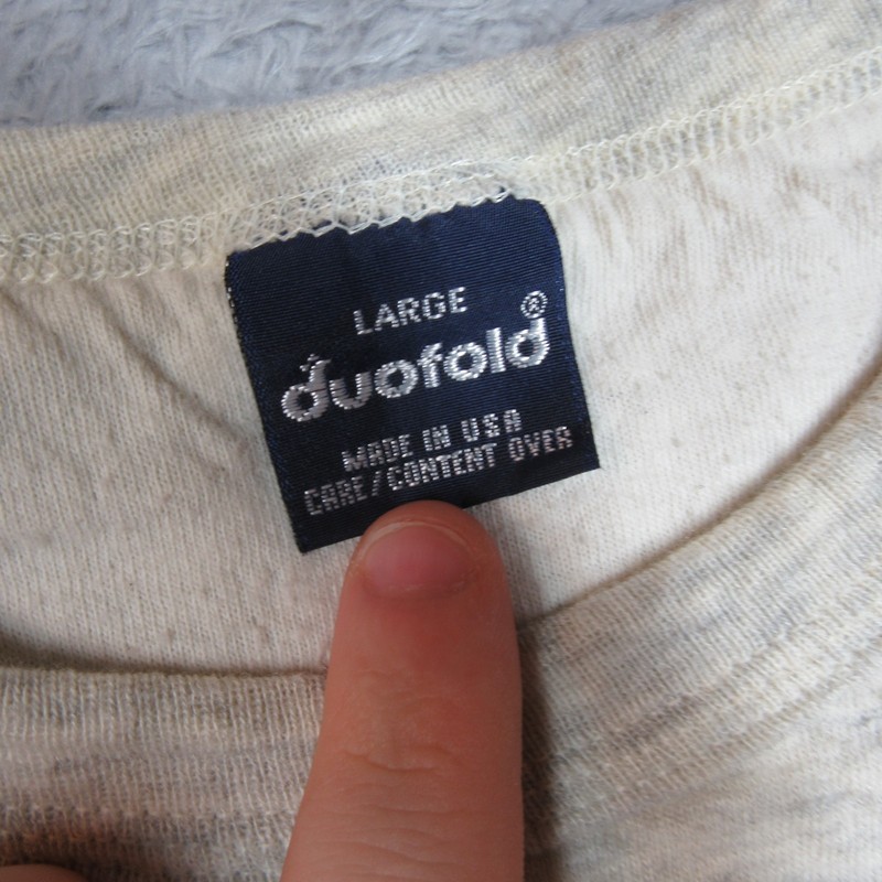 Vintage Duofold Thermal Shirt Mens Large Long Sleeve Wool Blend Base Layer USA gallery