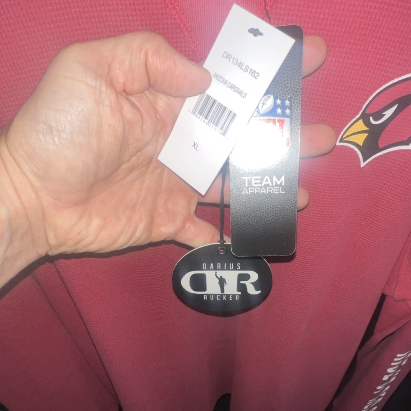 Officially Licensed Darius Rucker Arizona Cardinals NFL Waffle Knit Thermal XL gallery