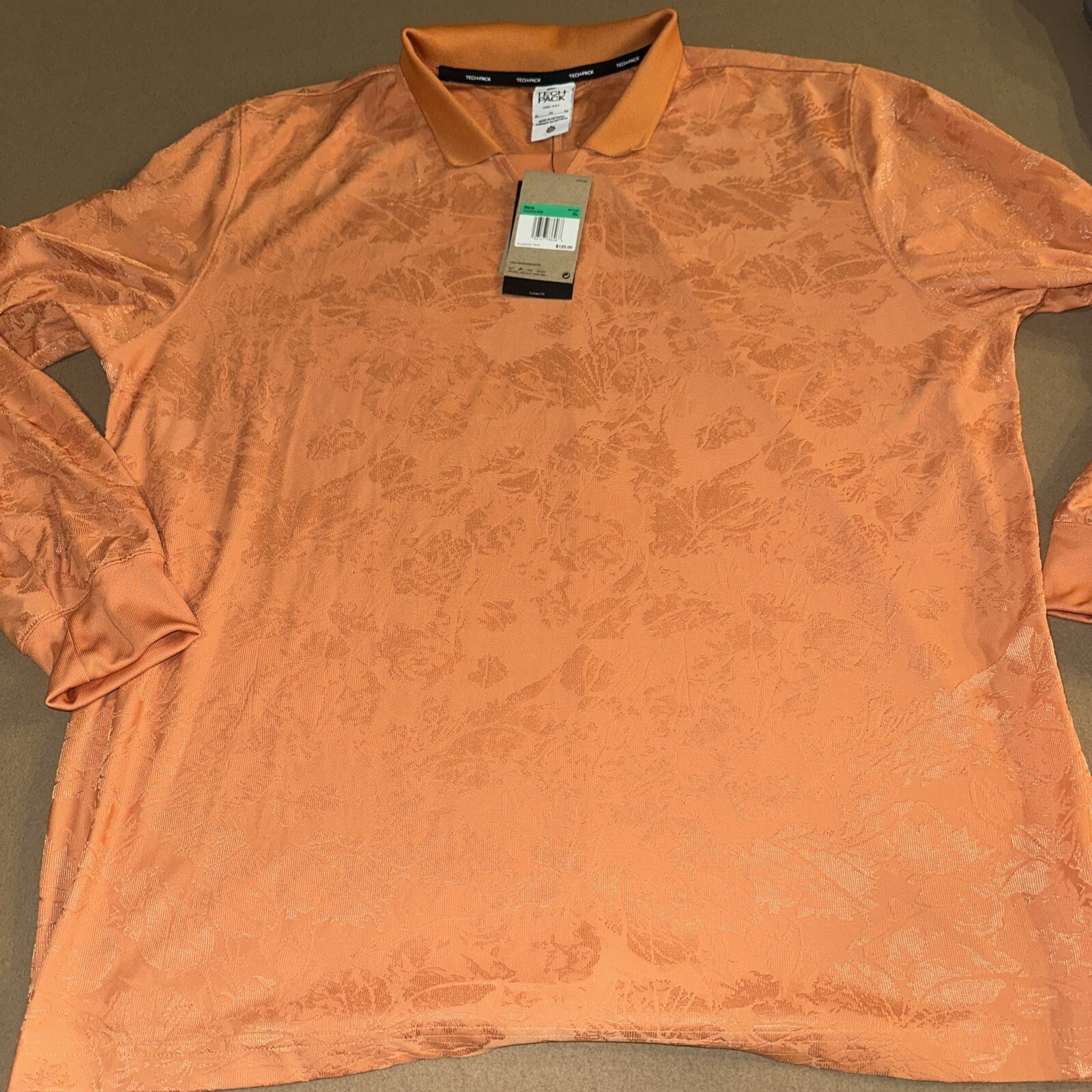 Nike Men XL Dri-FIT Tech Pack Jaquard Long Sleeve Orange Loose Fit DQ4294-808 gallery