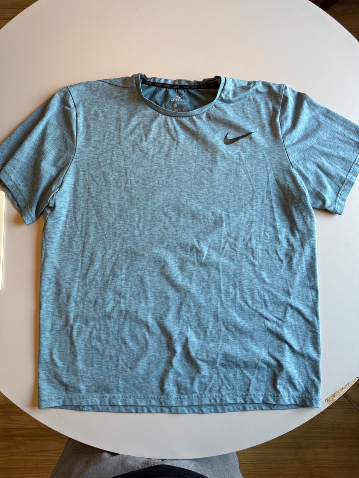 Nike Dry Fit Mens Short Sleeve Shirts Size Large and XL Blue Black gallery