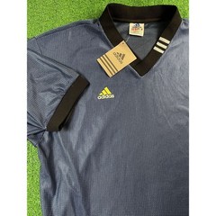 NWT Vintage Adidas Soccer Futbol Medium Mesh Jersey Shirt Indigo Blue New Tags
