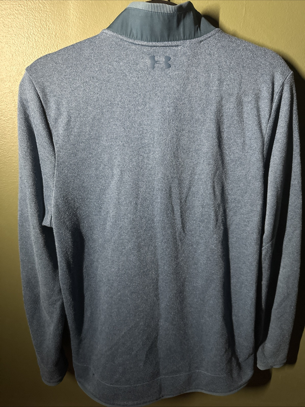 UNDER ARMOUR MEN'S STORM SWEATER FLEECE HEATHER SNAP MOCK SHIRT BLUE Medium gallery