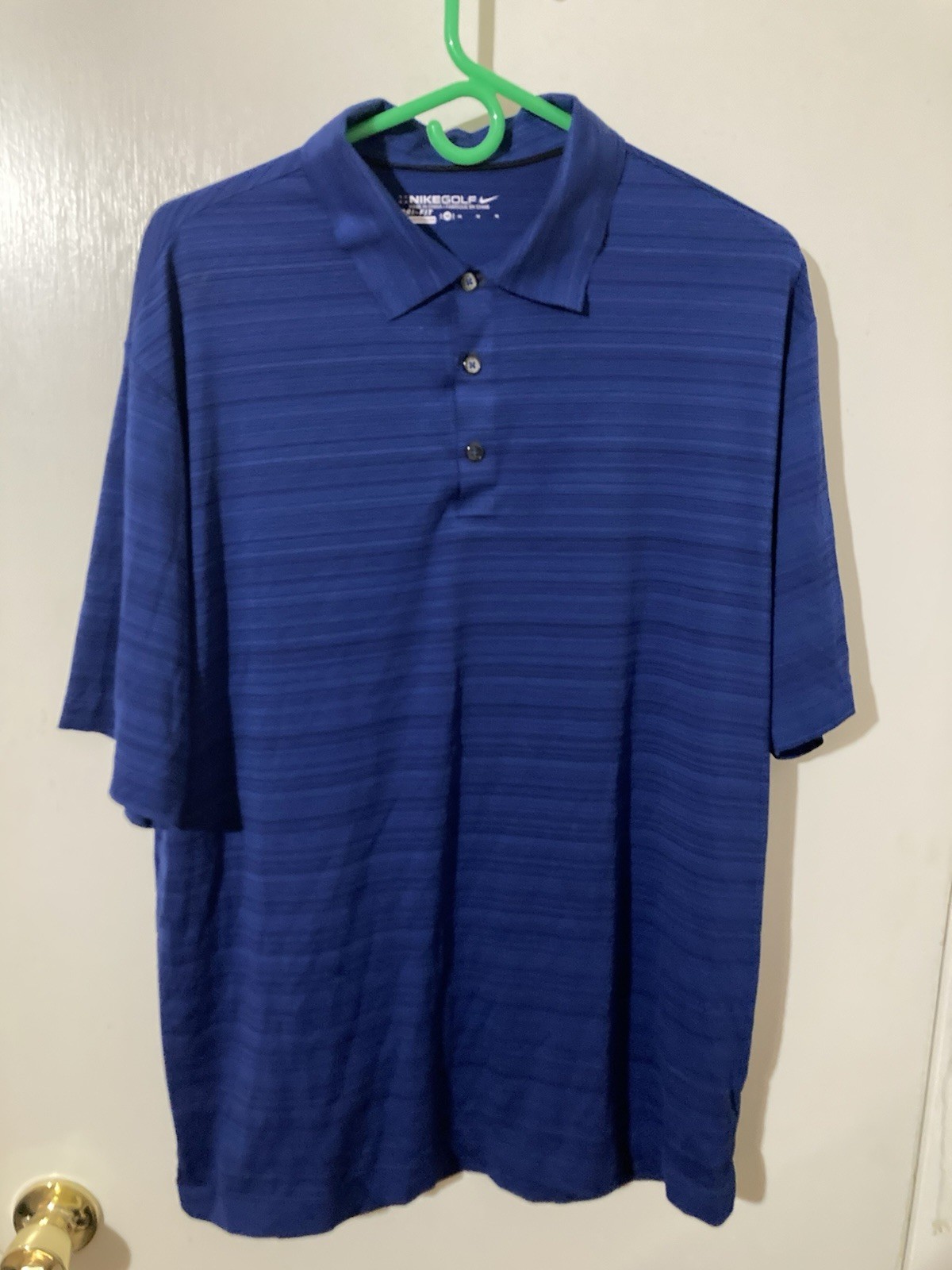 Nike Golf Dri-Fit Adult Medium Dark Blue Polo Activity Shirt gallery