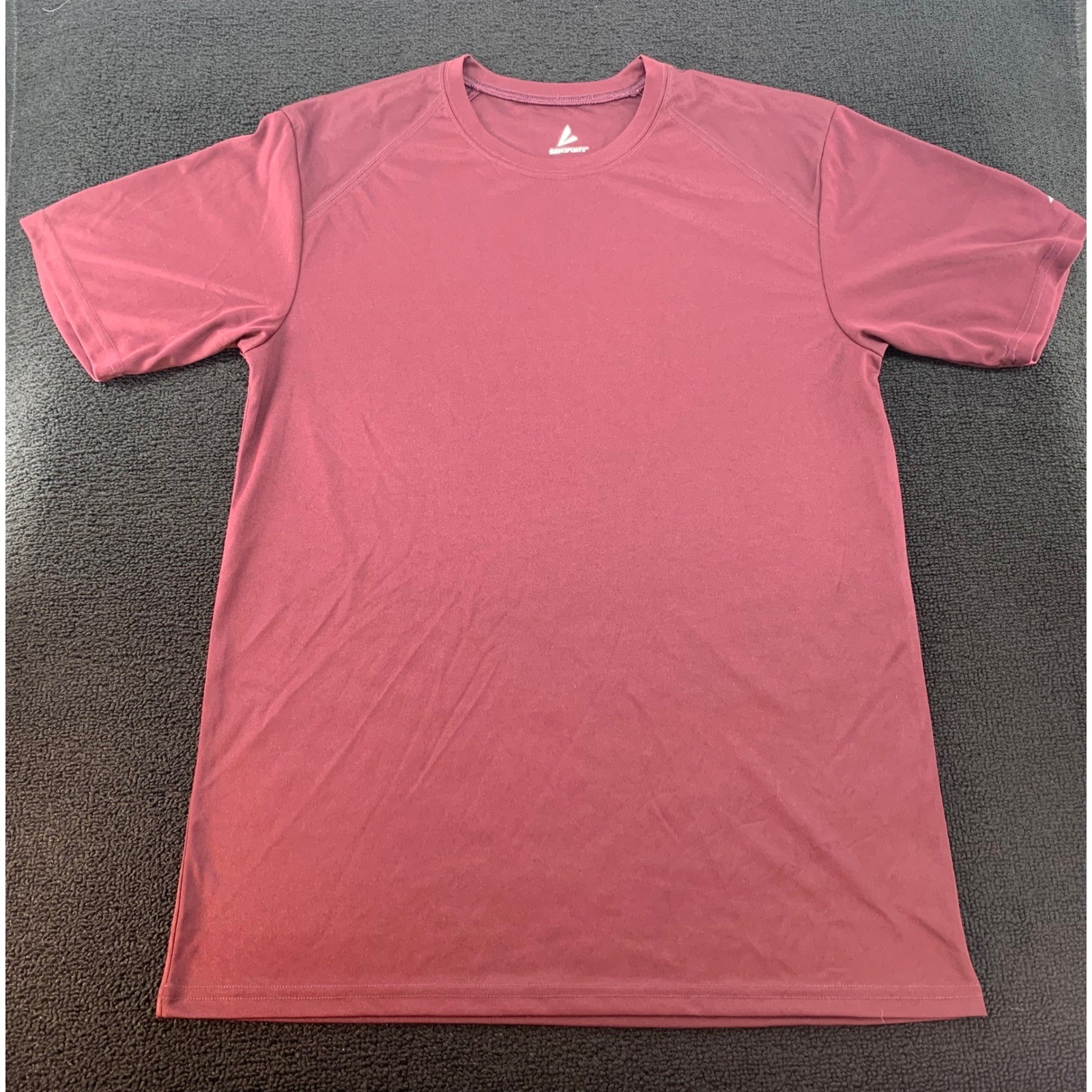 BSN SPORTS Performance Apparel Short Sleeve T-Shirt Burgundy Mens Size M gallery