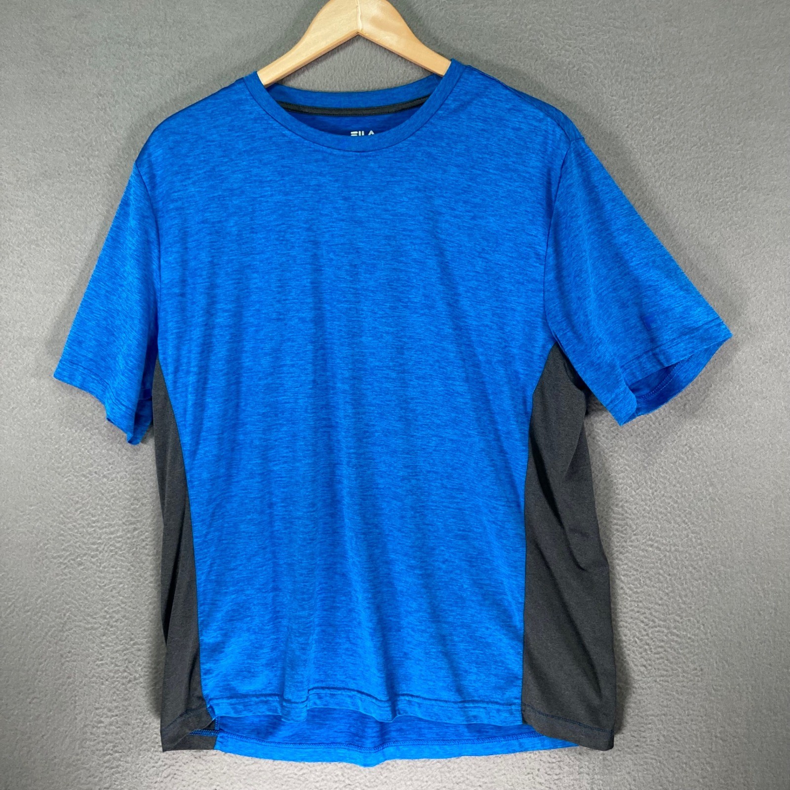 FILA Performance T Shirt Mens Large Blue Athletic Active Short Sleeve Gym gallery