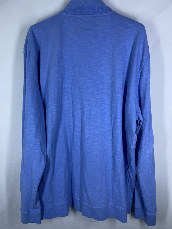 Johnnie O Pullover Mens 2XL Blue Cotton 1/4 Zip Pocket Stretch Mock Neck Sweater gallery