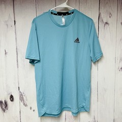 Adidas Mens Size Medium Aeroready Shirt Short Sleeve Regular Fit Workout Tee