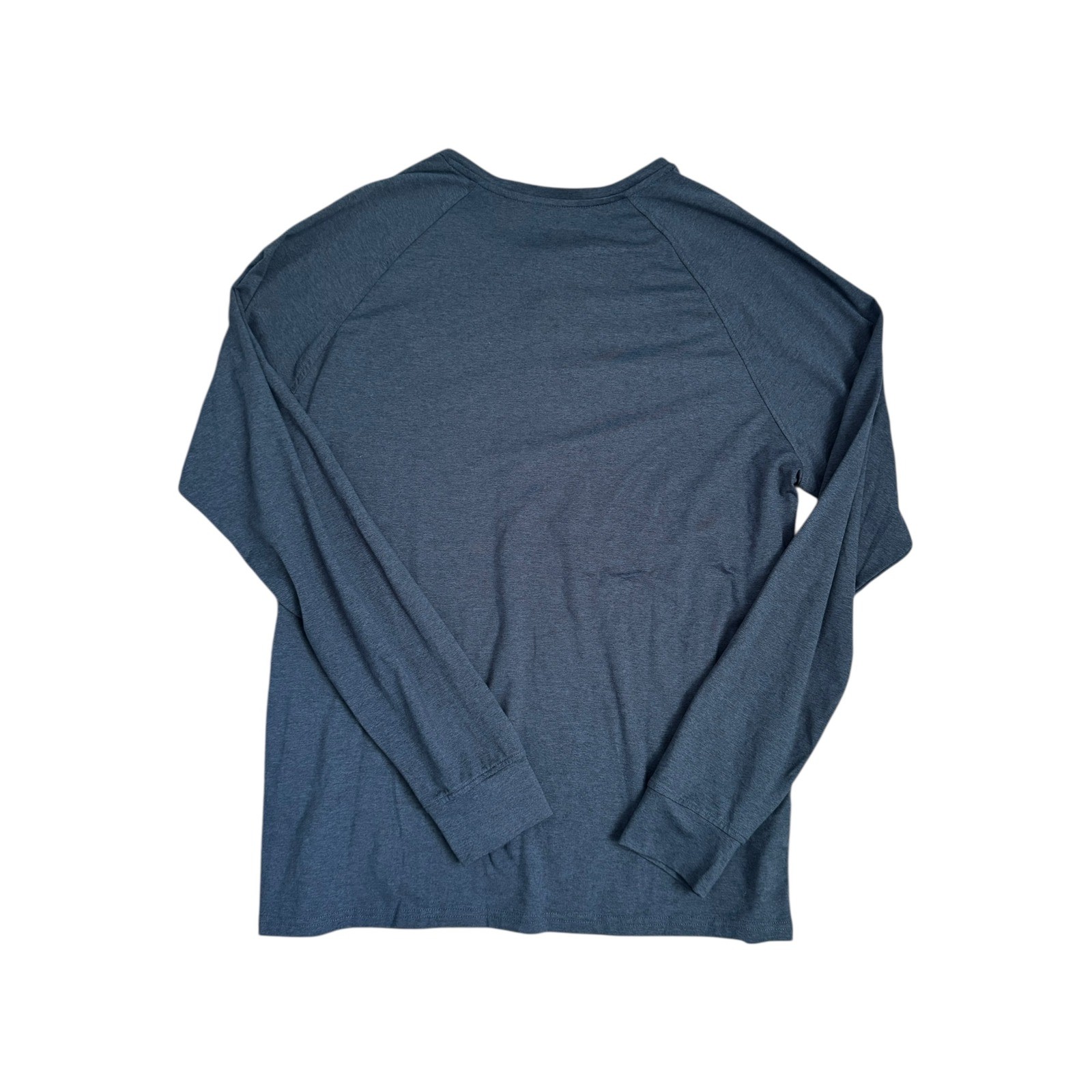 01. ALGO Mens L/S Performance Henley Shirt Quick Dry UV SPF 40Dark Blue Size L gallery