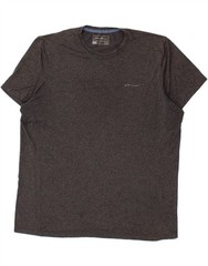 EDDIE BAUER Mens T-Shirt Top XL Grey Flecked Polyester CM47